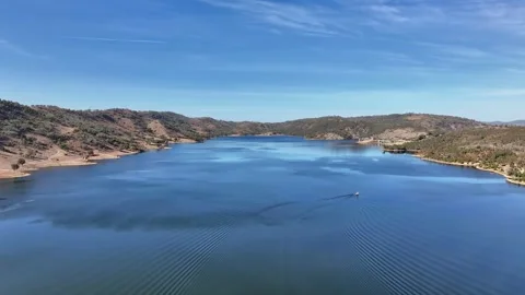 Aerial footage of Split Rock Dam NSW Australia Vídeo Stock 335583197