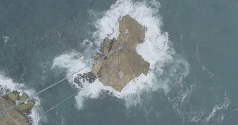 Aerial Footage of Timang Beach Capturing the Beauty of its Waves Stock Footage 237647739