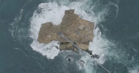Aerial Footage of Timang Beach Capturing the Beauty of its Waves Stock Footage 237649061
