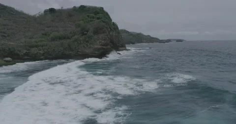 Aerial Footage of Timang Beach Capturing the Beauty of its Waves Stock Footage 237678413