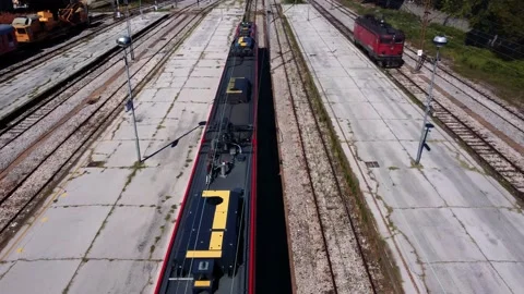 Aerial Footage of Train Stock Footage 161026596