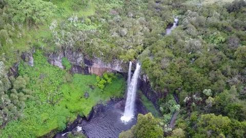 Aerial footage of Waterfall 스톡 동영상 77284209