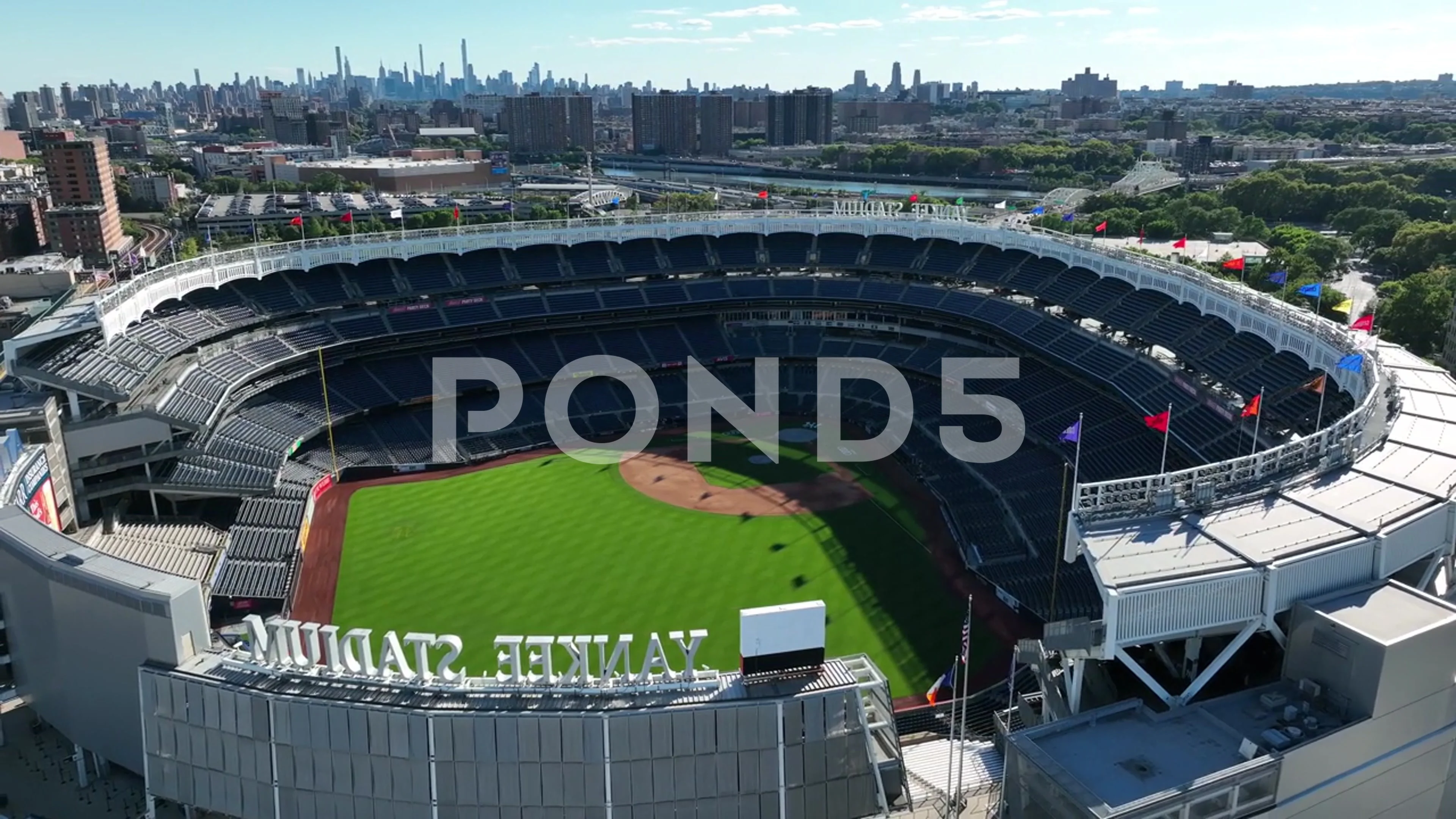 Side View of Yankee Stadium Entrance - D, Stock Video