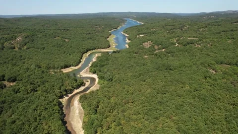 Aerial forest and river Stock Footage 201963962