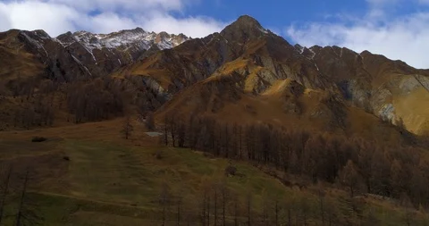 Aerial Forward Lockdown of The Wide Area of the Samnaun Alps Showing its Stock Footage 113935813