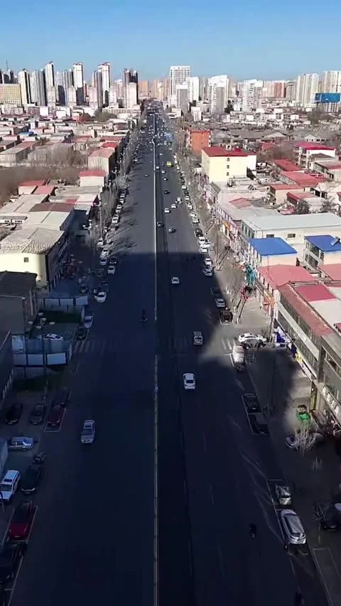 Aerial Forward Time-lapse of Busy Traffic on China Highway Stock Footage 330099414