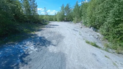 Aerial FPV drone view, in forest and stones 스톡 동영상 325773425