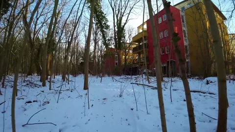 Aerial FPV view of Emmaus Forest, Germany. Stock Footage 333578622