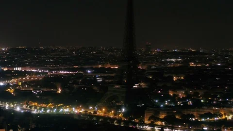 Aerial France Paris Eiffel Tower August Stock Video Pond5