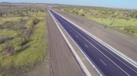 Aerial of freeway Stock Footage 42889173