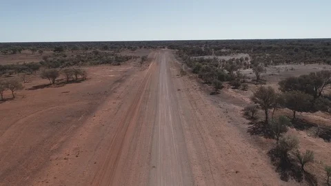 Aerial front view of Cessna 172 landing in outback Australia Video stock 92556411