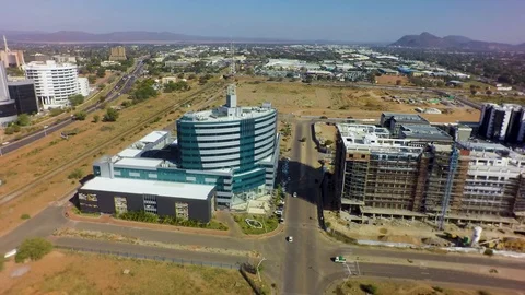 Aerial Gaborone Stock Footage 112354993