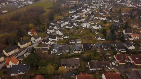 Aerial German Suburb Stock Footage 103941336