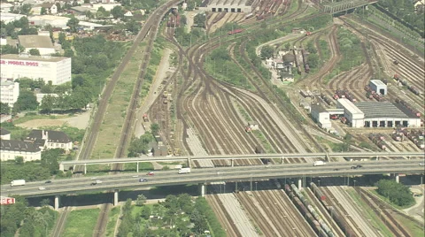 AERIAL Germany-Mannheim Marshalling Yard Видео 51943716