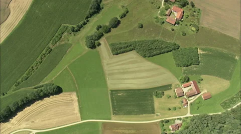 AERIAL Germany-Top Down Over Farm Land Stock Footage 51940895