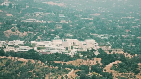 Aerial Of Getty Museum Stock Footage 78950419