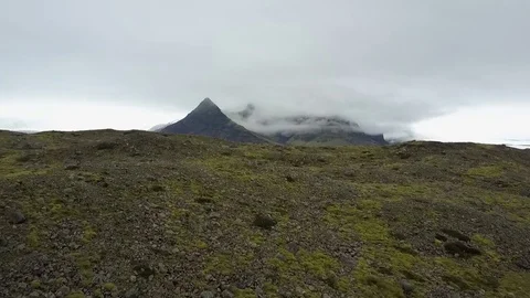 Aerial Glacier push in Stock Footage 76441200