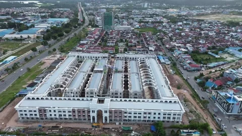 Aerial Glimpse of Emerging City Infrastructure Stock Footage 325199305