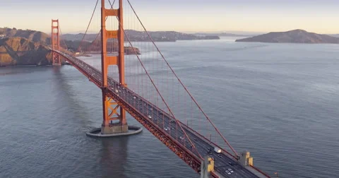 Aerial Golden Gate Bridge, Pulling Back Video stock 58656857