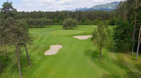 AERIAL: Golf course Stock Footage 35405475