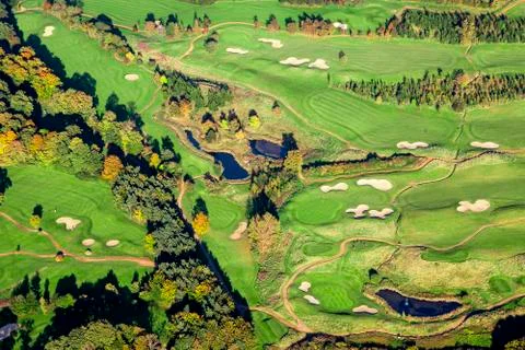 Aerial golf course Foto stock
