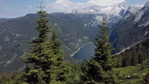 Aerial of Gosausee, Austria Stock Footage 91935385