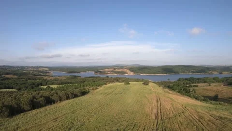 Aerial grain fields Stock Footage 196752991