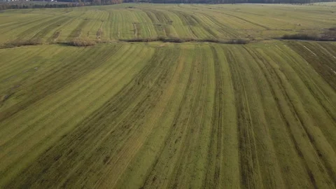 Aerial. graphic shot of fields during winter.  Stock Footage 147632467