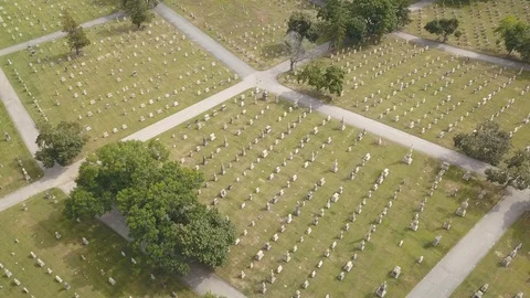 Aerial Graveyard Flyover 4K 스톡 동영상 115558457
