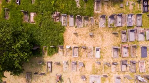 Aerial Graveyard Stock Photos
