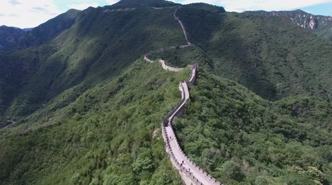 Aerial The Great Wall of China Vidéo 65366125