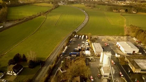 Aerial Green Fields Stock Footage 104090167