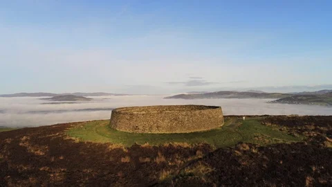 Aerial of Grianan 2 Stock Footage 120872823