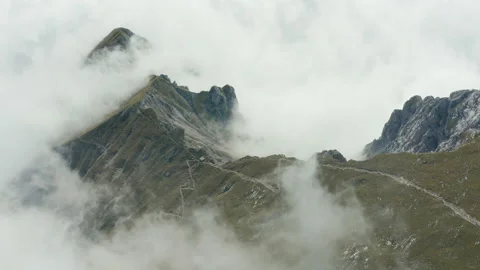 Aerial of Grigna summit in Lombardy Stock Footage 150221201