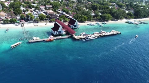 Aerial harbor orbit right Stock Footage 329611875