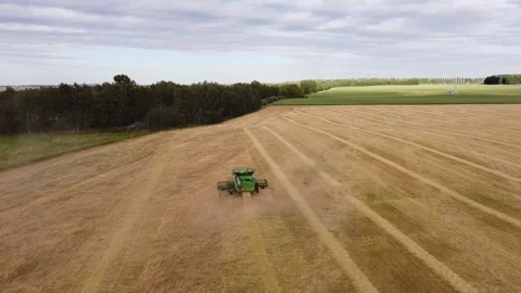 Aerial of Harvester Stock Footage 142846519