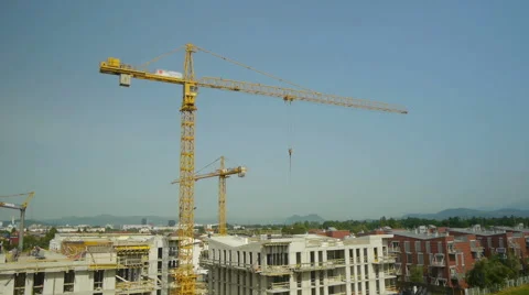Aerial HD: Above Construction Crane 库存影片 44991286