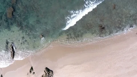 Aerial HD Beach with wave Stock Footage 119147217