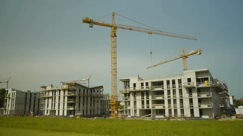 Aerial HD: Dolly shot on Construction Site 库存影片 44990934