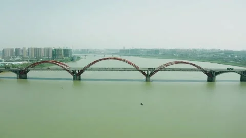 Aerial Heishipu Bridge Stock Footage 167712541