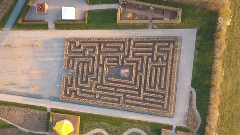 Aerial Hemer Maze Stock Footage 127006723