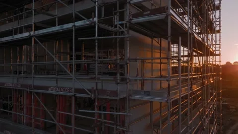 Aerial: high density housing under construction Stock Footage 177783161