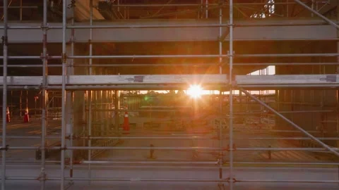 Aerial: high density housing under construction Stock Footage 177783172