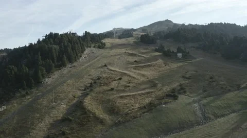Aerial High Flight Over Mountain Stock Footage 201404316