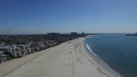 Aerial high to low Long Beach, CA Stock Footage 51745348