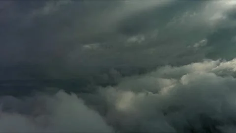 Aerial high view of dramatic clouds Stock Photos
