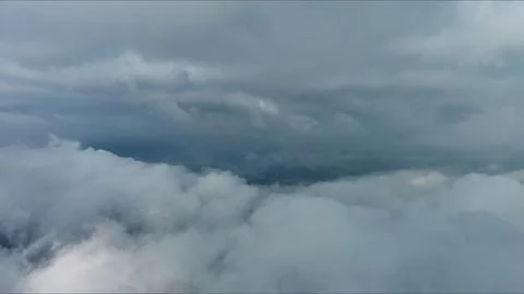 Aerial high view of dramatic clouds Stock Photos