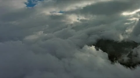 Aerial high view of dramatic clouds Stock Photos