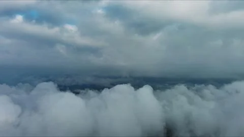 Aerial high view of dramatic clouds Stock Photos