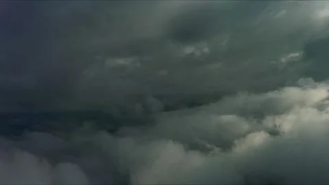 Aerial high view of dramatic clouds Stock Photos